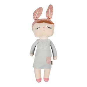 Me Too Sweet Dreams Plush Angela Doll Bunny Ears Sleeping Gray Pink Soft Toy